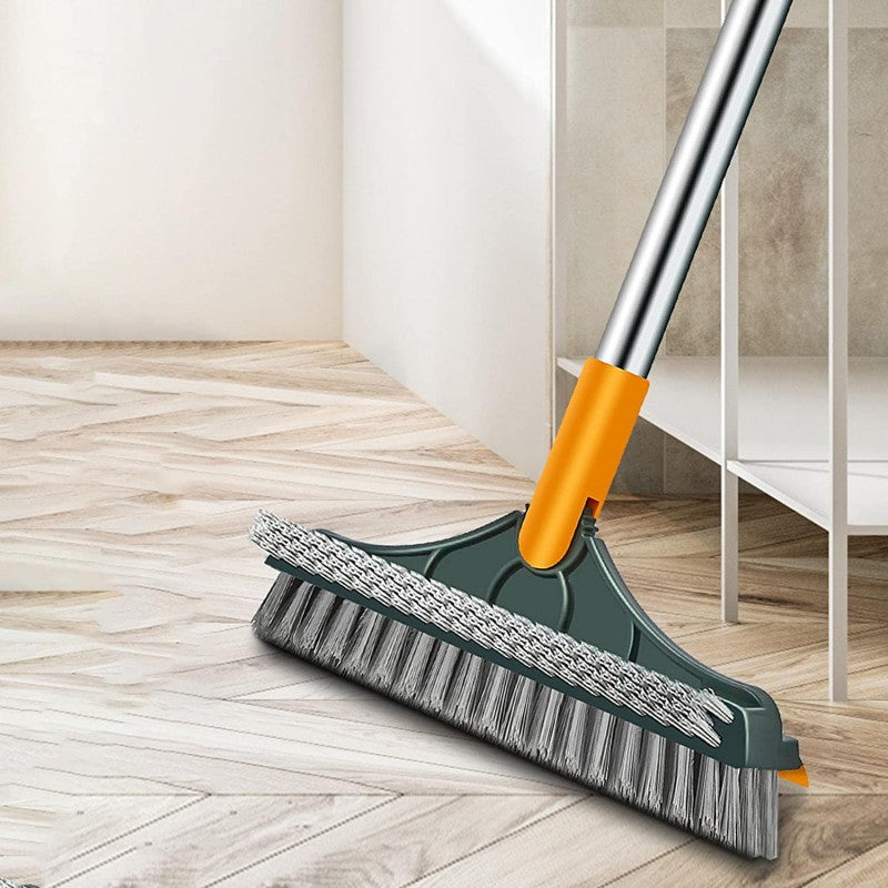3-in-1 Floor Scrub Brush with Long Handle | Floor Cleaning Tool