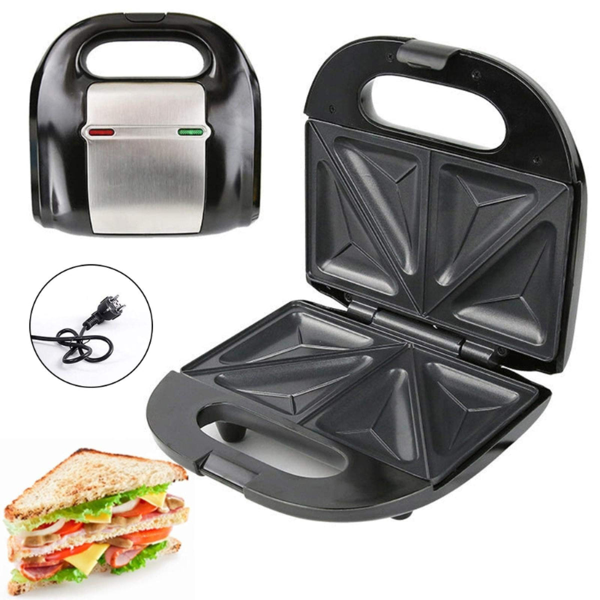 Philips Portable Sandwich Maker 2-Slice Non-Stick | Heat Indicator