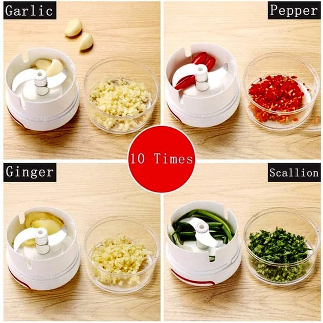 Mini Food Chopper | Hand-Powered Meat & Vegetable Mincer