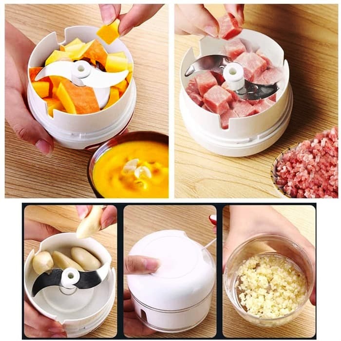 Mini Food Chopper | Hand-Powered Meat & Vegetable Mincer