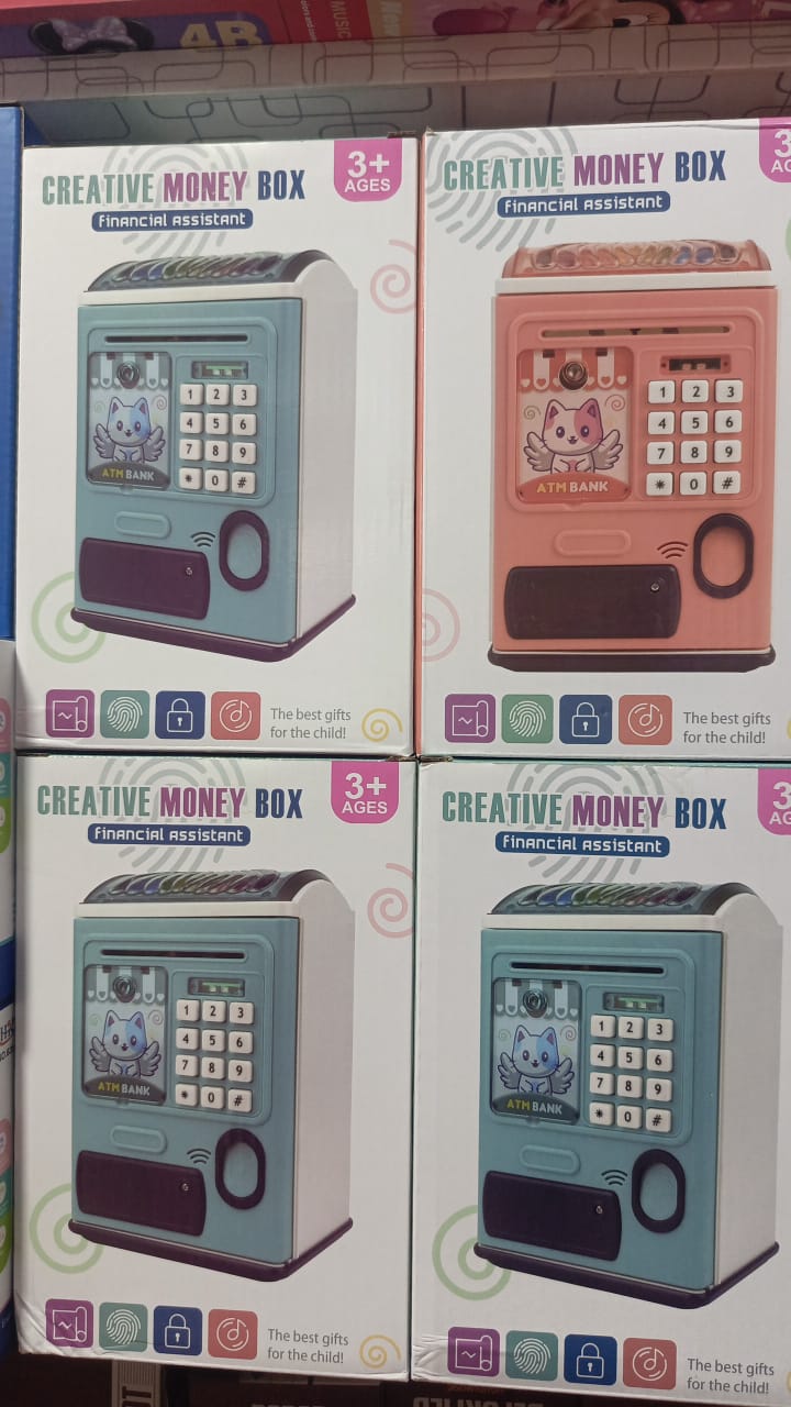 Creative ATM Money Box for Kids | Password & Fingerprint Savings Bank