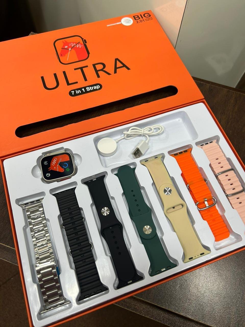 7-in-1 Ultra 3 Smart Watch with 7 Colorful Straps | Smartwatch