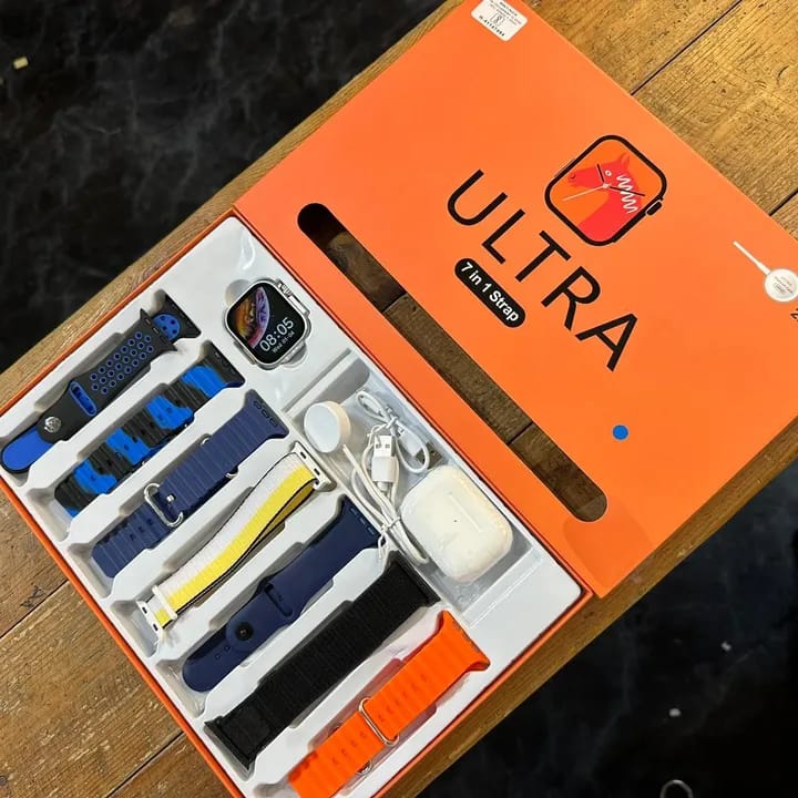 7-in-1 Ultra 3 Smart Watch with 7 Colorful Straps | Smartwatch