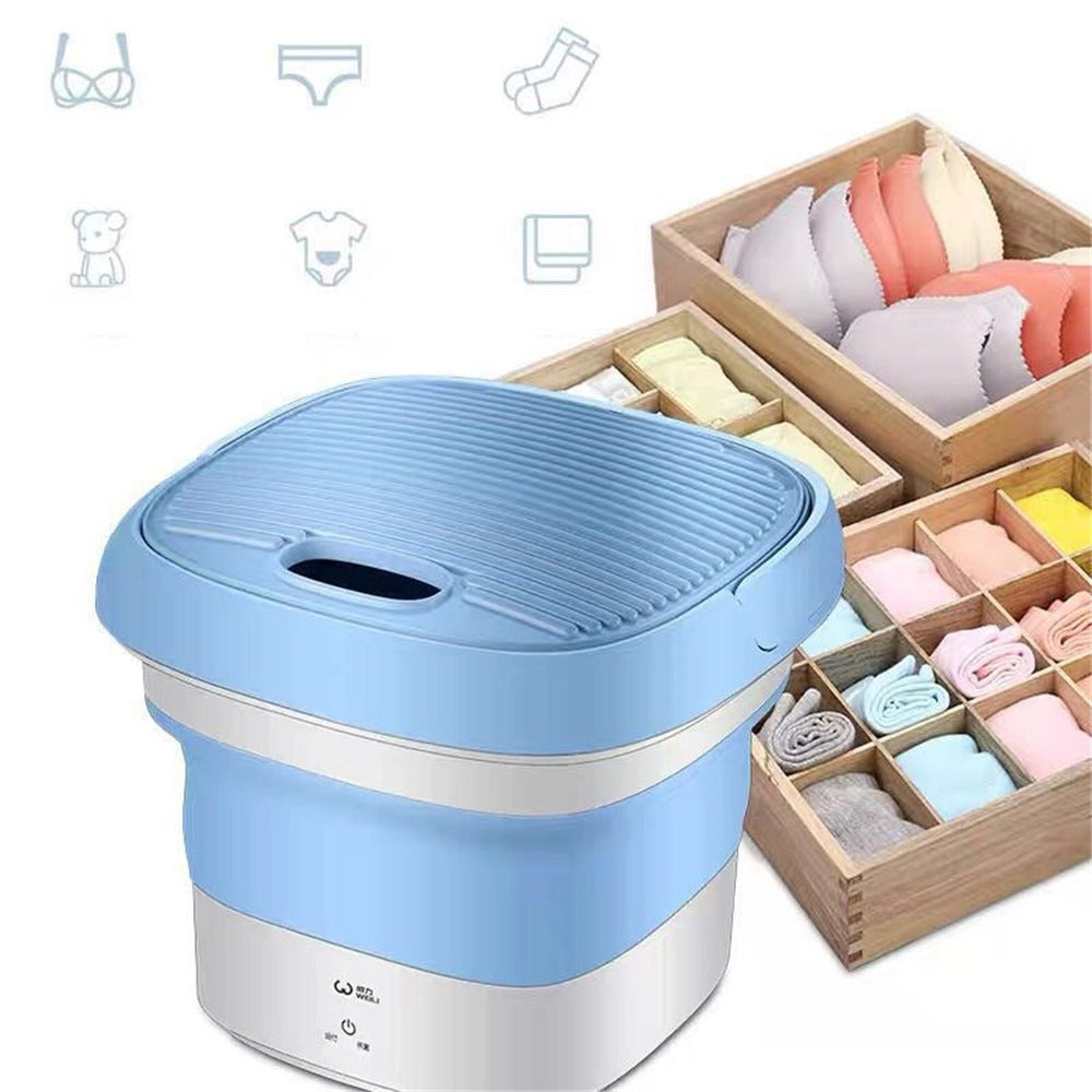Portable Folding Washing Machine | Compact Semi Automatic Laundry