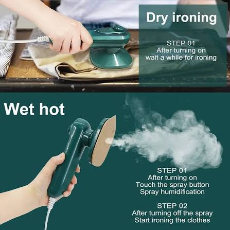Portable Steam Iron with Spray | Travel Mini Clothes Iron
