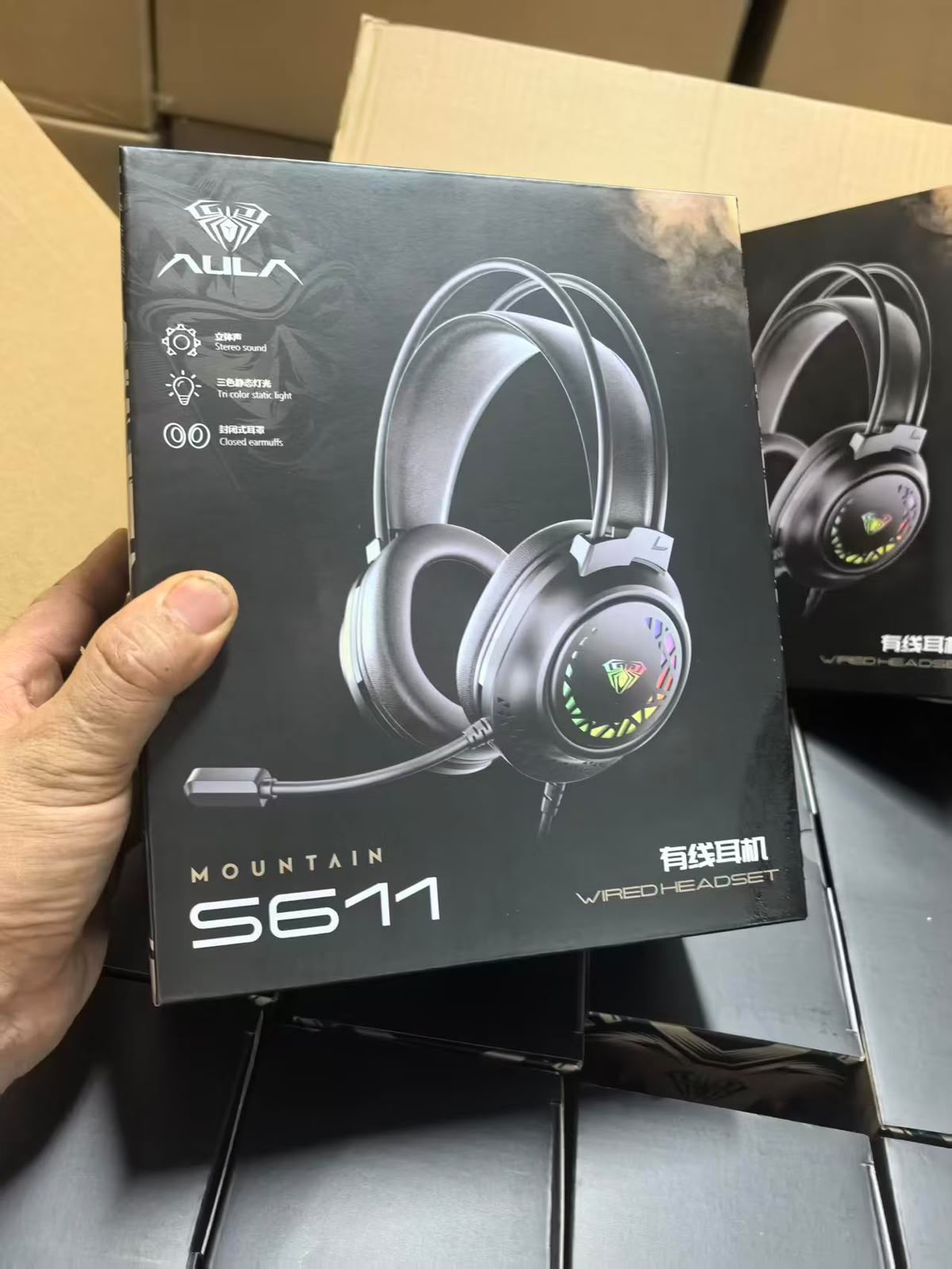 AULA S611 Wired Gaming Headset | Stereo Sound & LED Gaming Headphones