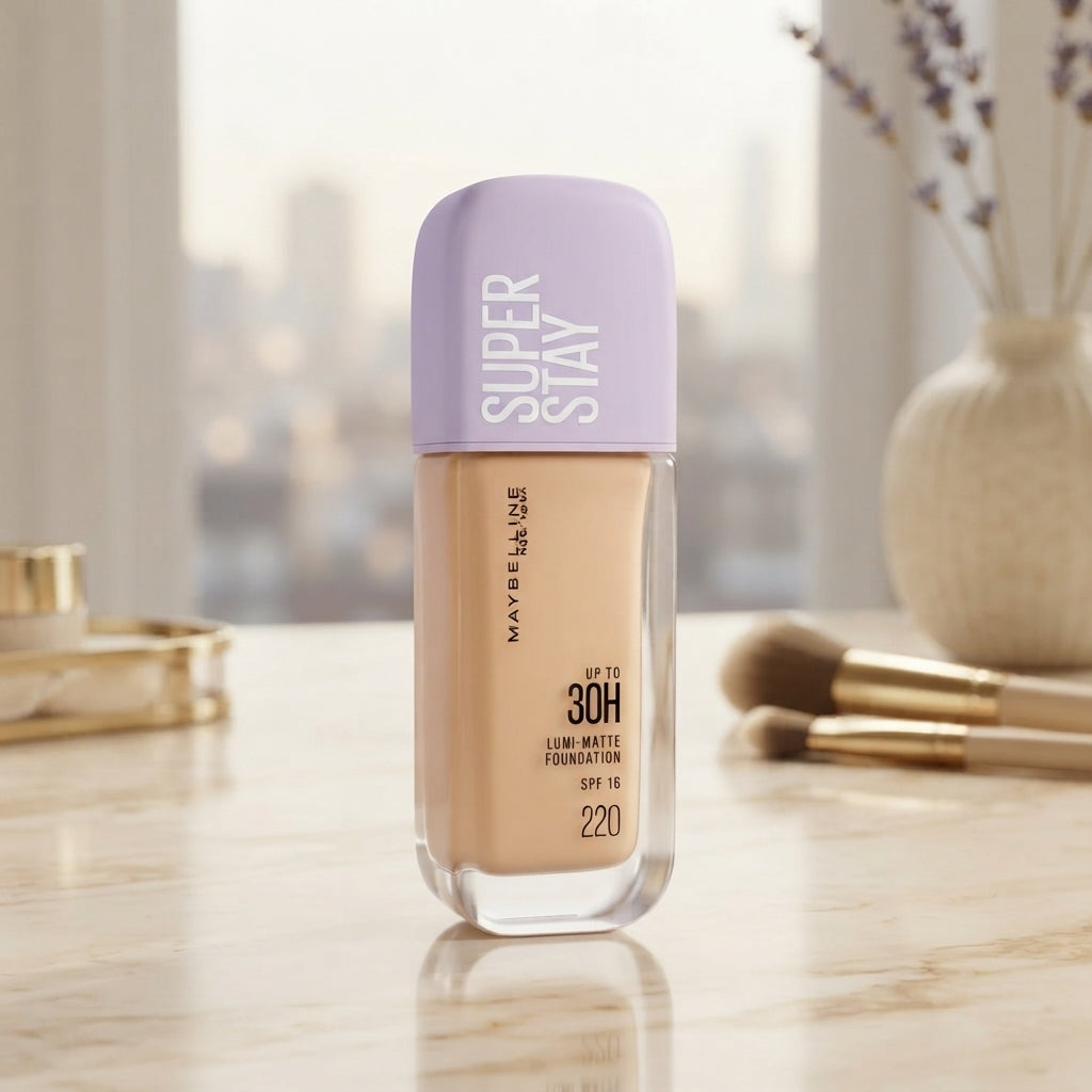 Maybelline Superstay Lumi Matte Foundation 220 | Makeup Base