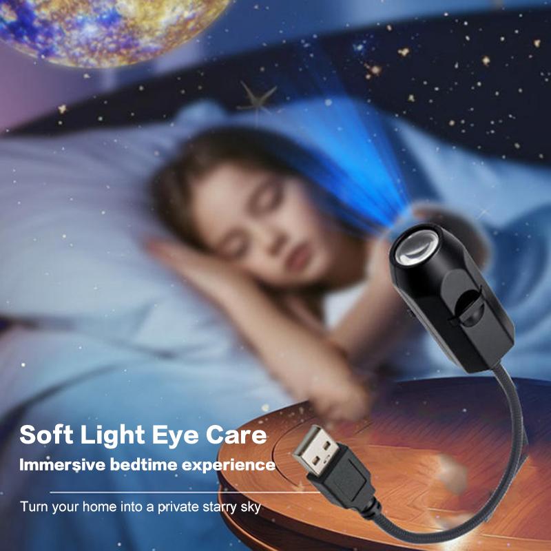 USB Moon Earth Projection Light | 6-Lens Starry Sky Projector