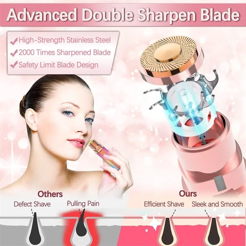 2-in-1 Electric Eyebrow Trimmer with LED Light | Nexora Deals