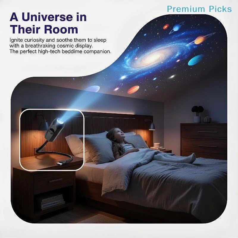 USB Moon Earth Projection Light | 6-Lens Starry Sky Projector