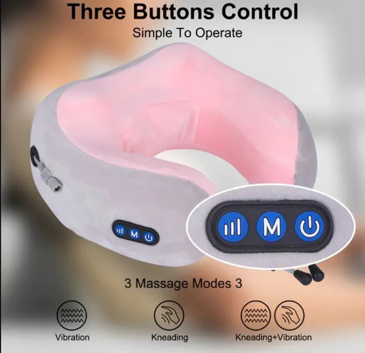 Jinserta Neck Cushion Massager | USB Charging Massage Pillow