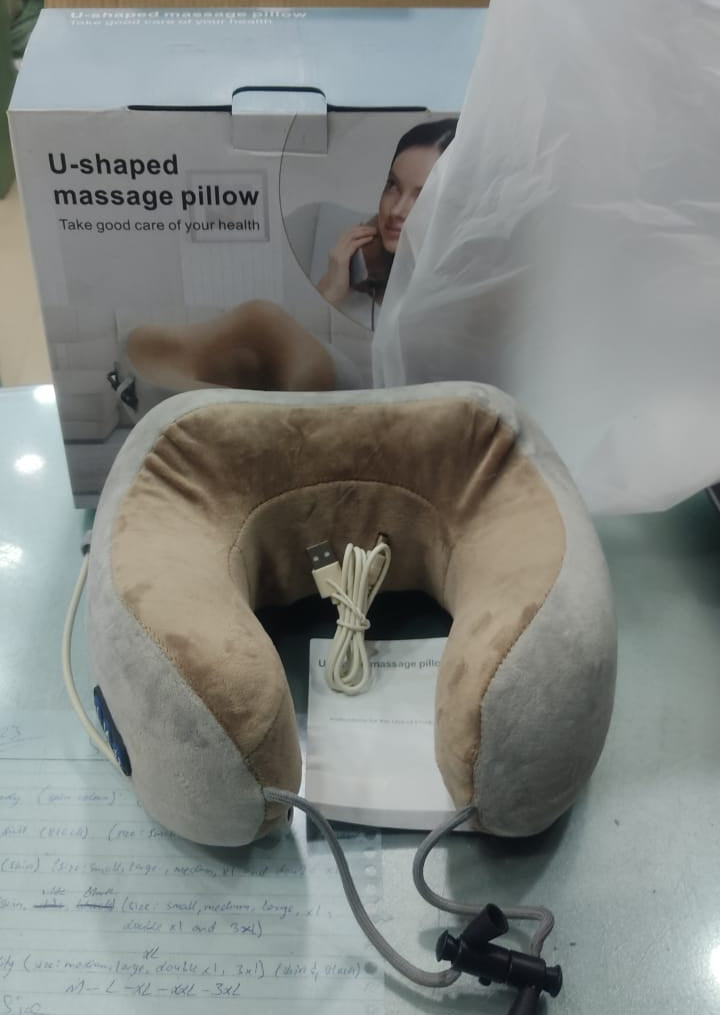 Jinserta Neck Cushion Massager | USB Charging Massage Pillow