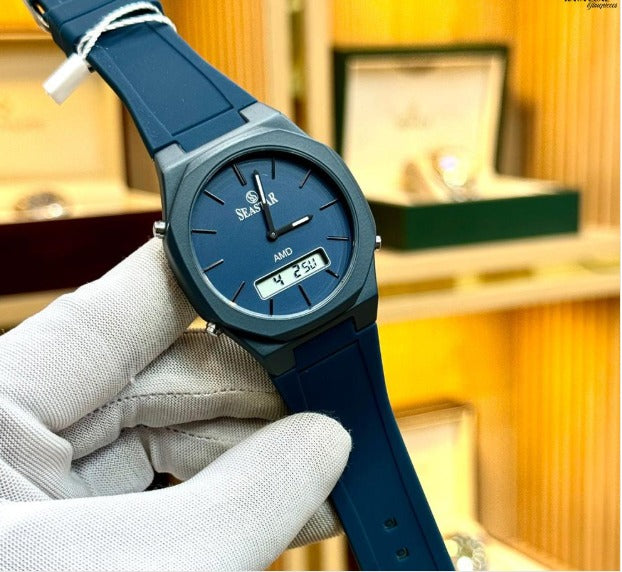 SEASTAR SS-1110Gc Men's Watch | Blue Analog Digital Quartz