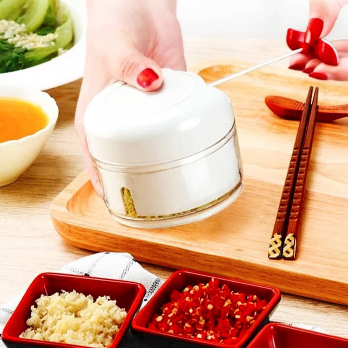 Mini Food Chopper | Hand-Powered Meat &amp; Vegetable Mincer