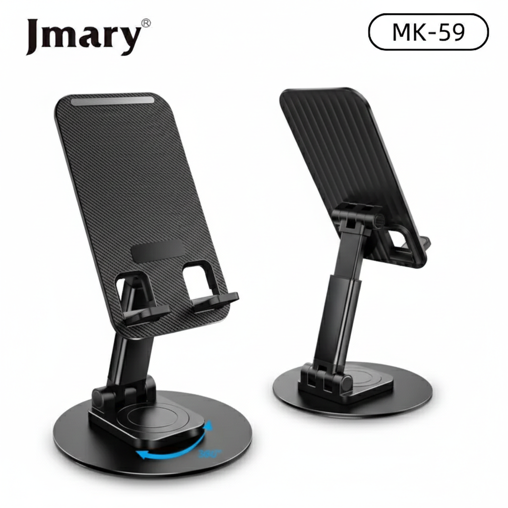 Jmary Desktop Mobile Holder 360° Rotation | Stainless Steel Phone Stand