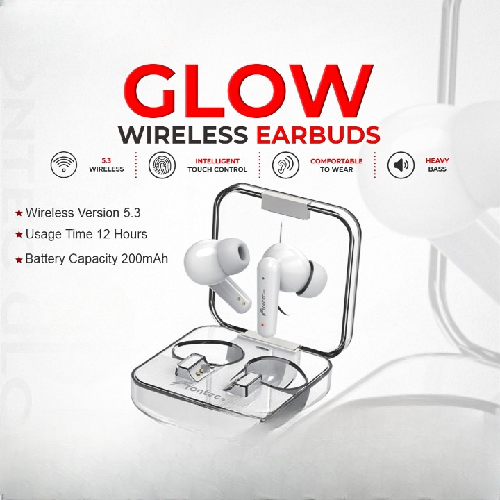 Fontec Glow Airbuds | ENC Gaming Wireless Earbuds with Deep Bass
