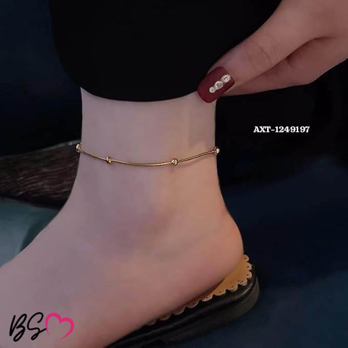 Golden Ball Anklet Bracelet for Women | Elegant Alloy Foot Chain