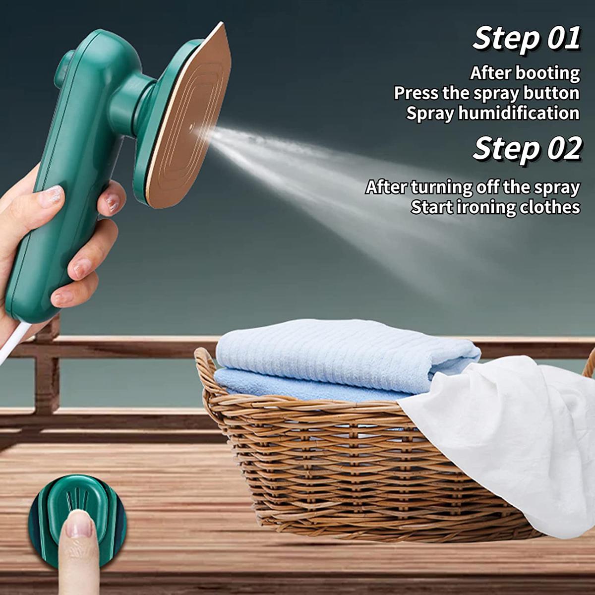 Portable Steam Iron with Spray | Travel Mini Clothes Iron