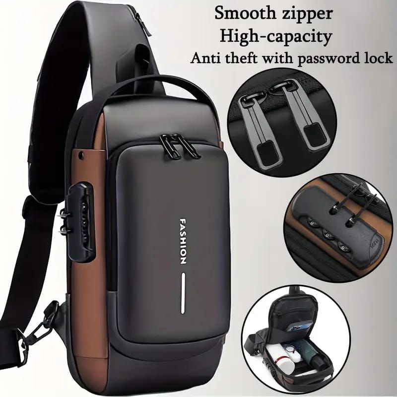 Anti-Theft Cross Body Bag with Password Lock | Travel Bag