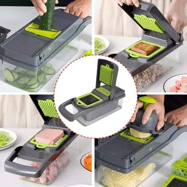 Multi-function Vegetable Cutter &amp; Slicer with Storage Container | Kitchen Tool