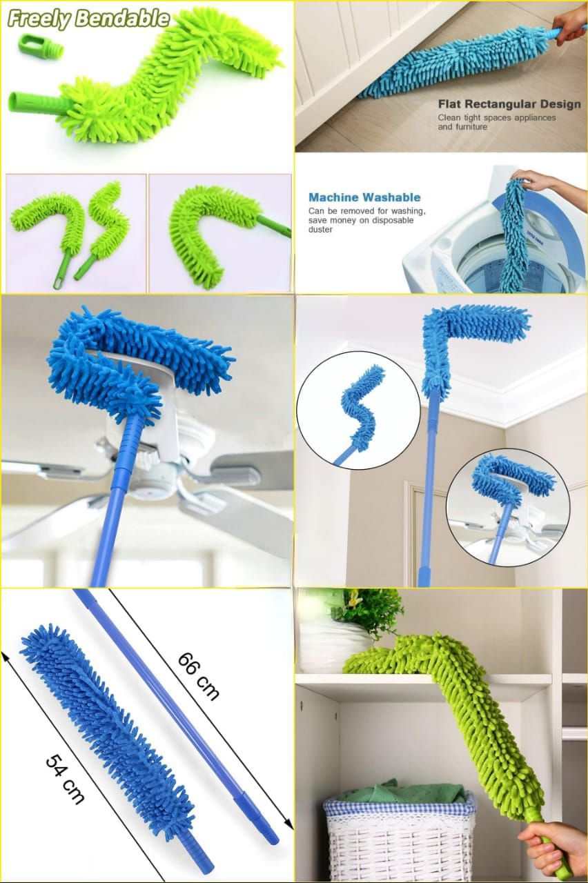 Flexible Fan Duster Microfiber Brush | Bendable Cleaning Tool