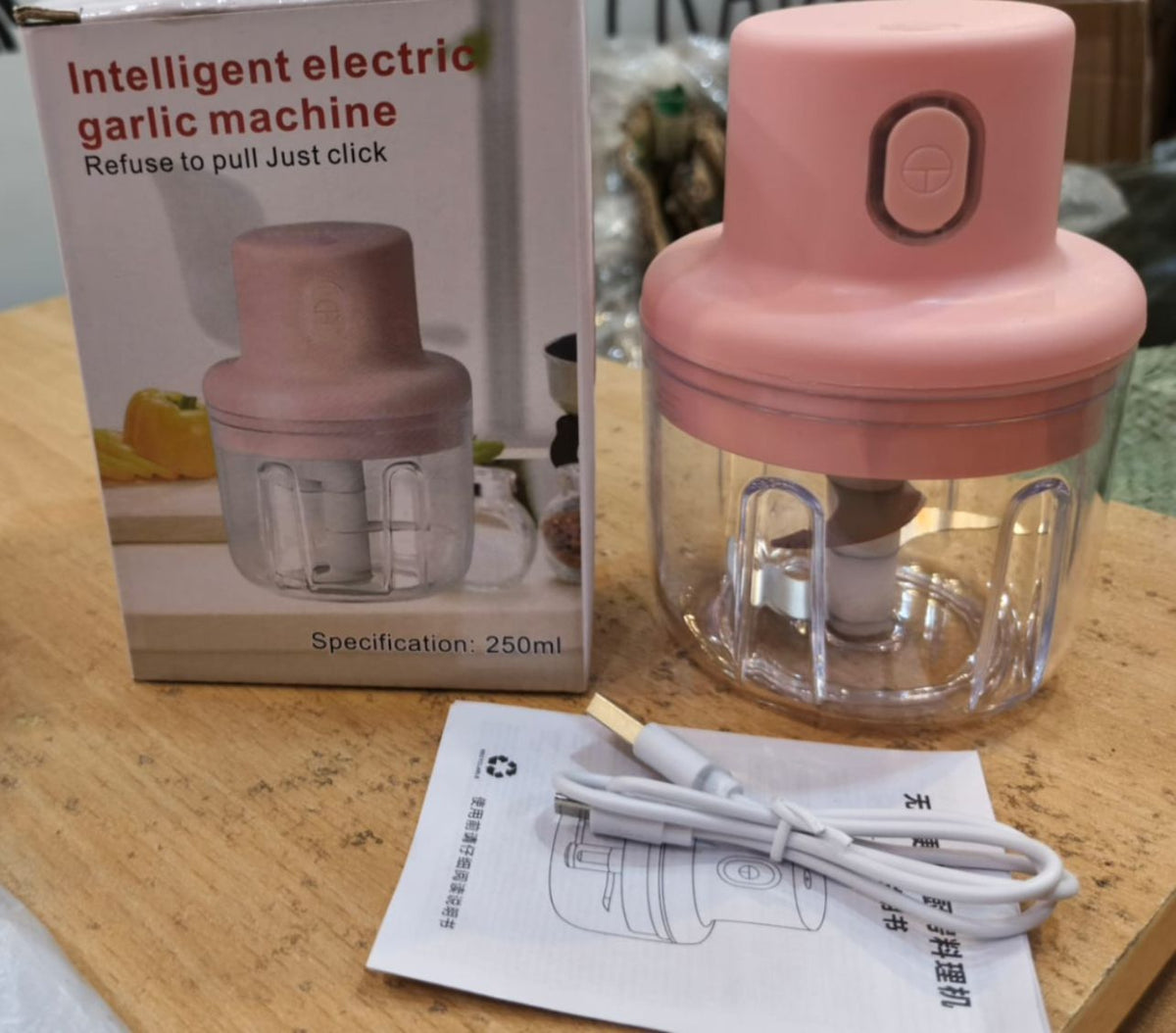 Electric Kitchen Chopper | Mini Garlic, Meat &amp; Vegetable Grinder