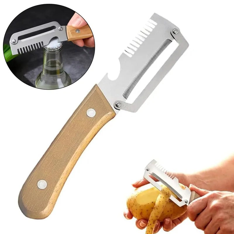 3-in-1 Vegetable Peeler with Grater &amp; Bottle Opener | Kitchen Tool