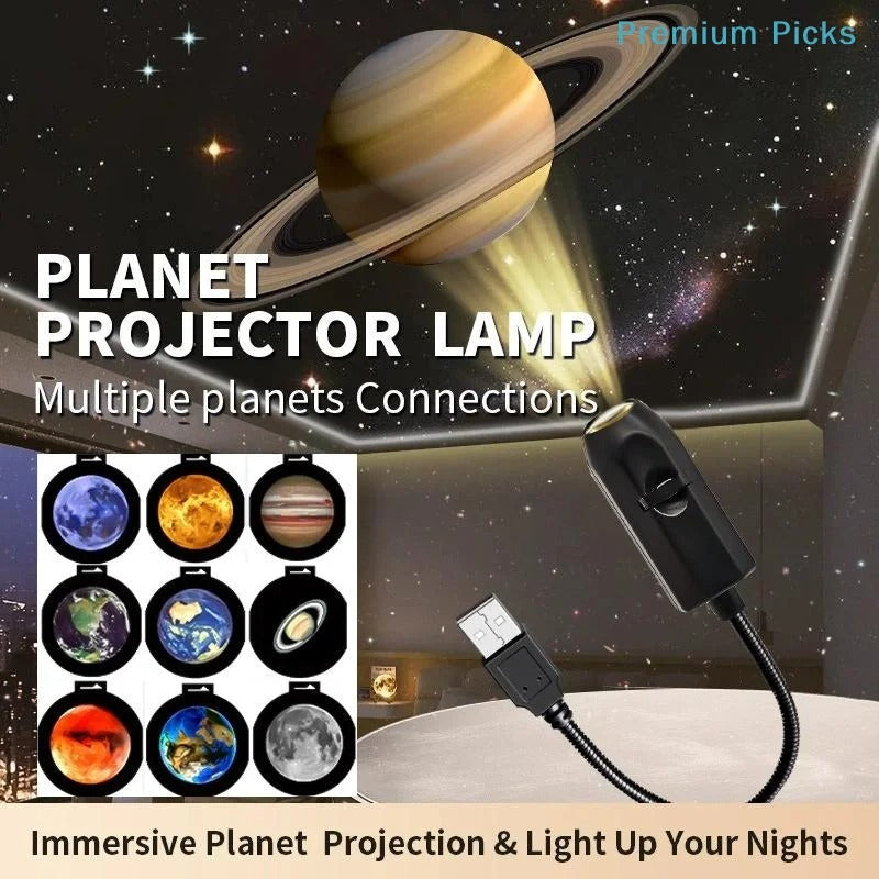 USB Moon Earth Projection Light | 6-Lens Starry Sky Projector